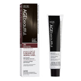 AGE beautiful Liqui Creme 3N darkest brown bottle shows rich gray coverage potential