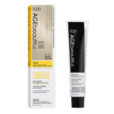 AGE beautiful liqui-creme dye bottle applying color for even coverage and vibrant results.