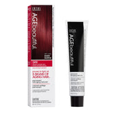 AGE beautiful permanent liqui-creme dye bottle showcasing rich color and 100% gray coverage