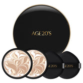 AGE 20's Signature Essence Pact SPF50 bottle reveals creamy foundation texture for natural coverage.