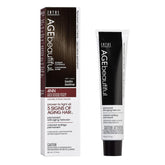 AGE beautiful Liqui Creme dye bottle shown for precise application and 100% gray coverage.