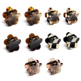 Clip Agirlvct para cabello pequeño con flor de acetato, ideal para fijar la franja