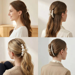 Agirlvct pearl long-size clip perfect for updos and secure grip.