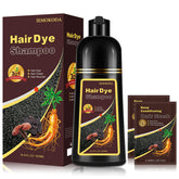 Agthyuve Hair Dye Shampoo 3in1 bottle pour demonstrates quick at-home color application