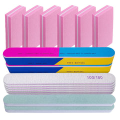 AhaTopia pink buffer blocks for smooth nails and on-the-go filing.