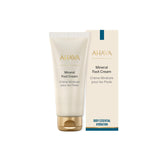 AHAVA Dead Sea Foot Cream bottle shows a hydrating formula for dry feet.