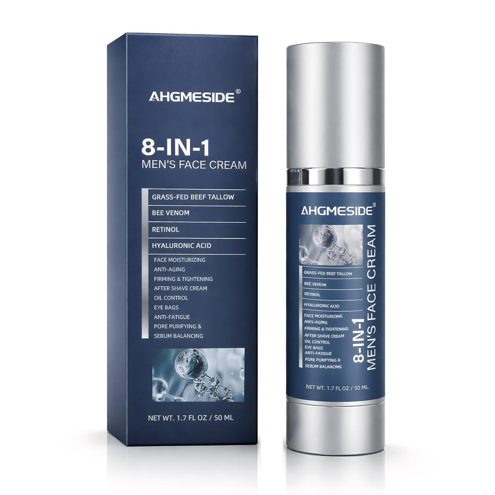 Ahgmeside crema para hombres, envase de 1.7 oz para cuidado diario.