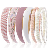 AHONEY 7 pack diademas rosa, varios estilos para looks diarios