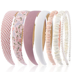 AHONEY 7 pack diademas rosa, varios estilos para looks diarios