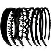 Diadema AHONEY negra con dientes para un ajuste firme.