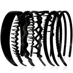 Diadema AHONEY negra con dientes para un ajuste firme.