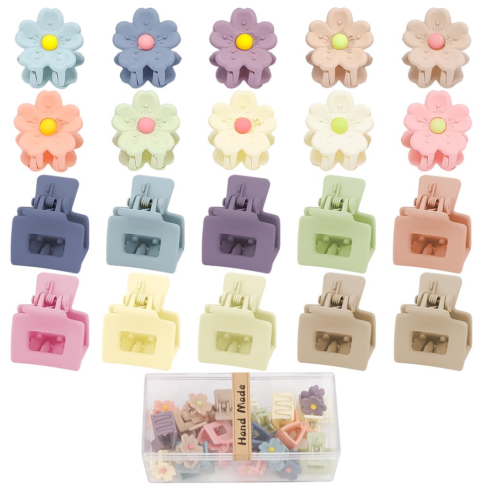 AHONEY mini flower hair clip close-up with durable matte finish