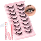 Ahrikiss wispy cat-eye lashes eight-pair kit for natural daily look