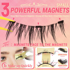 Ahrikiss small magnetic box with mirror opened for on-the-go use