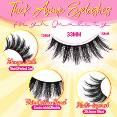 Ahrikiss Peacock eye enlarging effect lashes create dramatic anime style