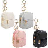 AIBFRID mini backpack keychain in black offers compact storage for on-the-go essentials.