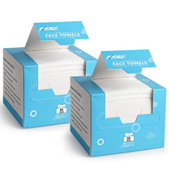 AIDEA toallas faciales desechables en empaque de 2 cajas, cómodo para viajes.