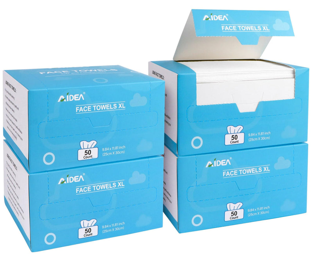 AIDEA XL: toallas faciales descartables para limpieza suave y diaria.