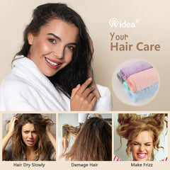 AIDEA toalla 26x10 pulgadas para cabello largo: cobertura amplia.
