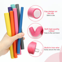 AIDUCHO 7-sizes 7-colors set enables customized home curls