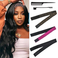 AIFIHIYI elastic bands set for wigs showing adjustable fit for secure lace application.