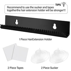 AIHOPESTO hair extension hanger keeps large wefts flat for even color.