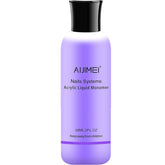 AIJIMEI líquido acrílico 58ml, botella frontal, mejora adherencia y manejo cómodo.