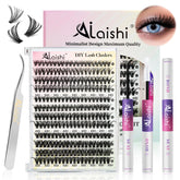 AILAISHI lash clusters kit close-up showing ultra-soft band for comfortable wear.