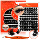 AILAISHI self-adhesive eyelashes 200D fluffy clusters for quick glam application.