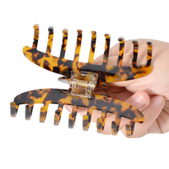 Aileam celluloid leopard print clip adds chic flair for daily wear