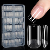 AILLSA tips de uñas cortas cuadradas para extensión natural y duradera.