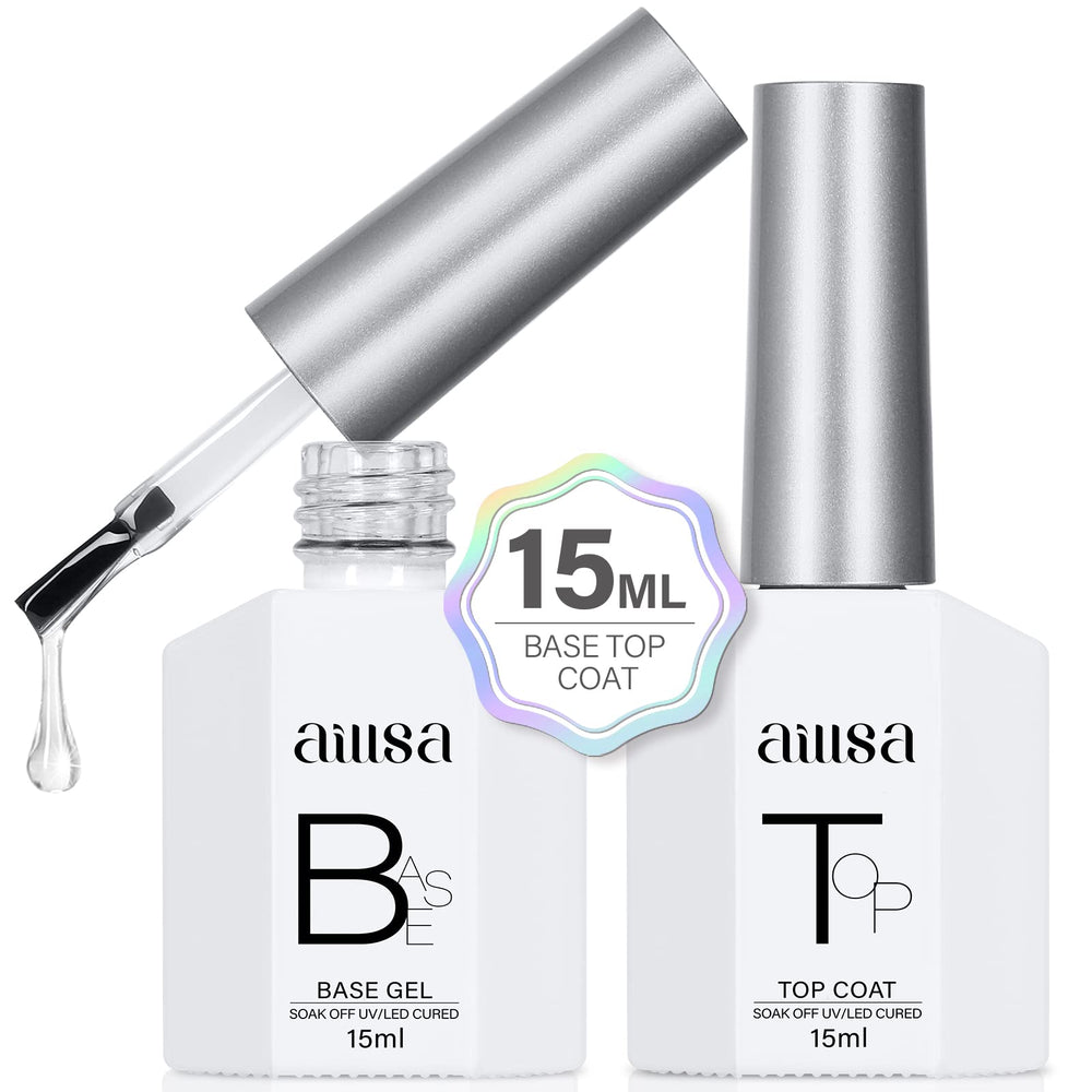 AILLSA base coat bottle showing strong adhesion for long-lasting gel nails.