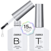 AILLSA base coat bottle showing strong adhesion for long-lasting gel nails.