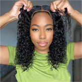 Ailwelia Curly Bob Wig front view for natural look and quick wear