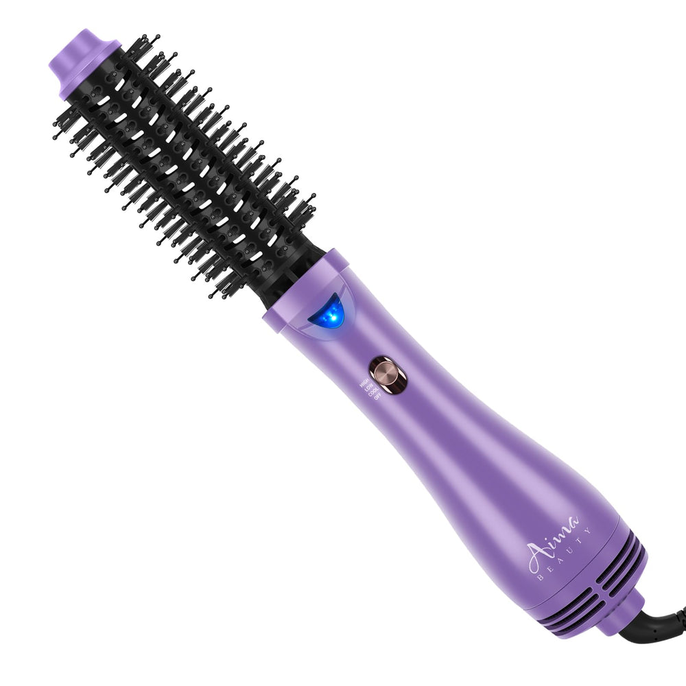Aima Beauty Hot Air Brush front view in purple for versatile styling