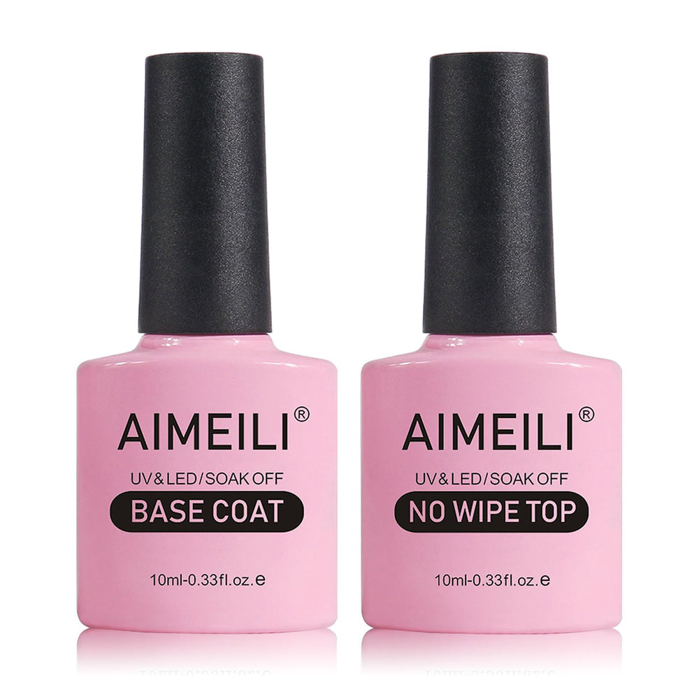 AIMEILI capa superior sin limpiar con brillo de larga duración para uñas en gel.