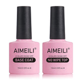 AIMEILI capa superior sin limpiar con brillo de larga duración para uñas en gel.