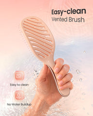 AIMIKE ball-tipped bristles massage the scalp while distributing oils for shine.