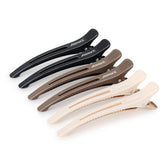 AIMIKE duck-billed clip in brown for secure sectioning during styling.