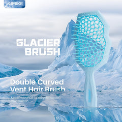 AIMIKE Glacier Detangling Brush ergonomic-handle provides comfortable grip during styling.