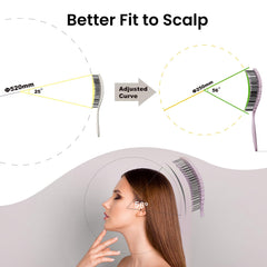 Tangled hair being brushed with AIMIKE Hemp-Relax Detangler Brush for easy detangling.