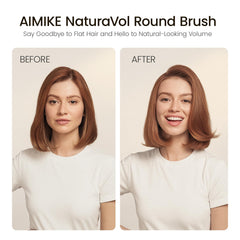 AIMIKE NaturaVol round brush with two clips for easy sectioning during styling