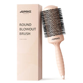 AIMIKE round brush with a 2.1 inch barrel for quick, voluminous blowouts.