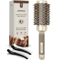 AIMIKE round brush for blowout with gentle bristles and smooth results