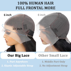 Aimqueen glueless 200 density wig with adjustable strap for secure wear.