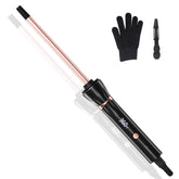 AIMSEE mini 9mm curling wand close-up ready for tight curls.