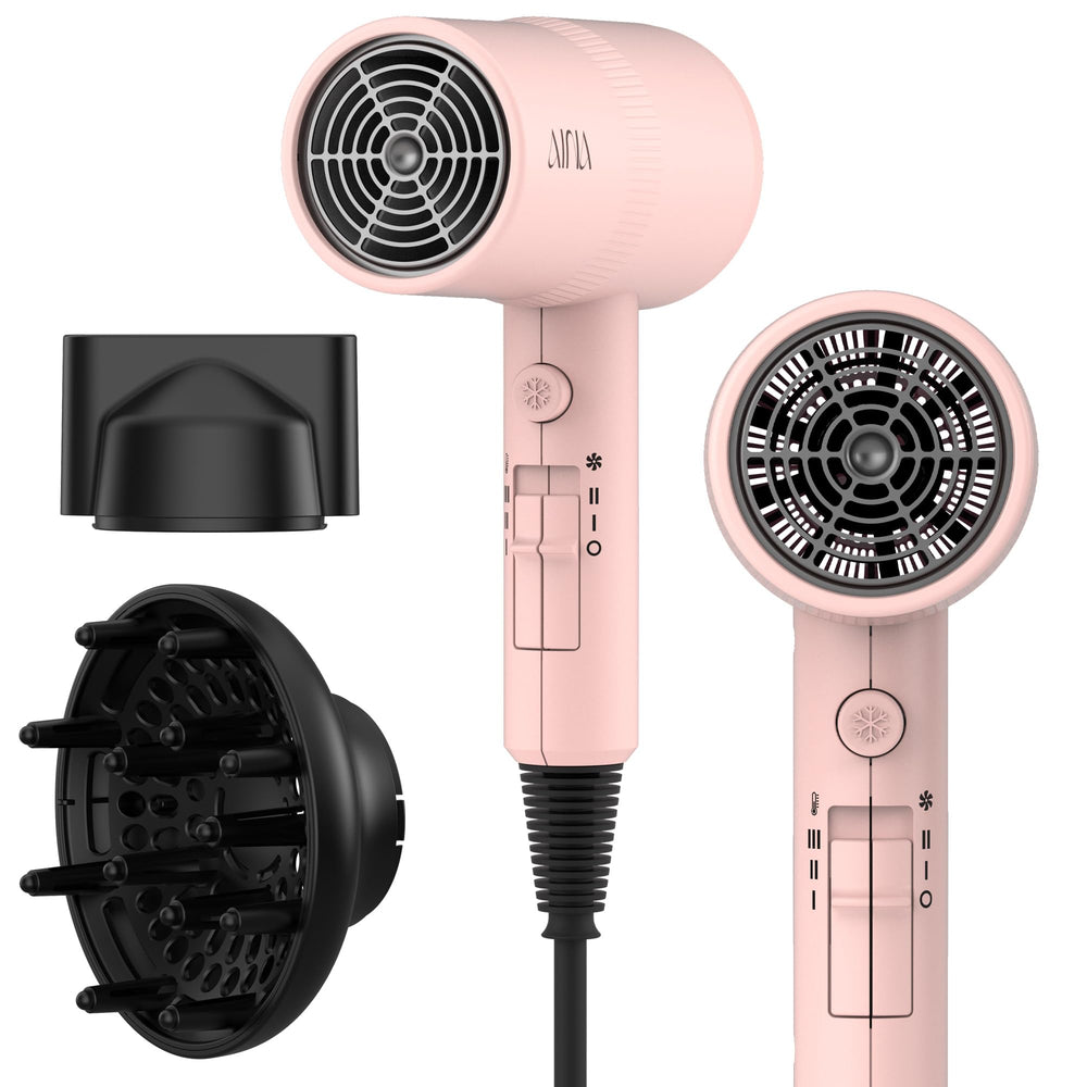 Aina hair dryer with diffuser for smooth, frizz-free styling and shine