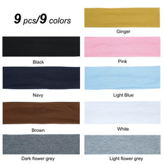 Ainitops 9 color headbands give versatile options to match outfits.