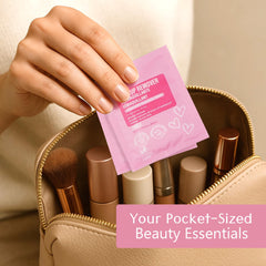Air Jungles pink wipes cleanse face and eyes, even waterproof makeup