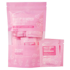 Air Jungles pink makeup remover wipes packaging for travel-ready cleansing on the go